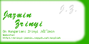 jazmin zrinyi business card